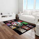 mlb boston red sox baseball team logo rectangle area rug light room brs78