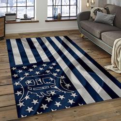 mlb detroit tigers baseball team logo rectangle area rug dark room dt08