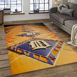 mlb detroit tigers baseball team logo rectangle area rug dark room dt59
