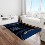 mlb detroit tigers baseball team logo rectangle area rug light room dt01