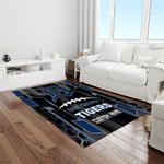 mlb detroit tigers baseball team logo rectangle area rug light room dt04