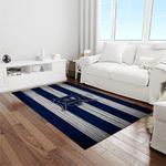 mlb detroit tigers baseball team logo rectangle area rug light room dt07