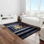 mlb detroit tigers baseball team logo rectangle area rug light room dt09