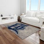 mlb detroit tigers baseball team logo rectangle area rug light room dt10