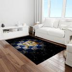 mlb detroit tigers baseball team logo rectangle area rug light room dt11