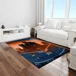 mlb detroit tigers baseball team logo rectangle area rug light room dt30