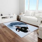 mlb detroit tigers baseball team logo rectangle area rug light room dt37