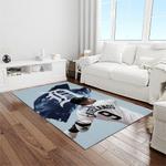 mlb detroit tigers baseball team logo rectangle area rug light room dt39