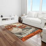 mlb detroit tigers baseball team logo rectangle area rug light room dt41