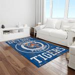 mlb detroit tigers baseball team logo rectangle area rug light room dt53