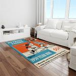 mlb detroit tigers baseball team logo rectangle area rug light room dt55