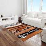 mlb detroit tigers baseball team logo rectangle area rug light room dt56