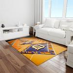 mlb detroit tigers baseball team logo rectangle area rug light room dt59