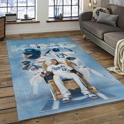 mlb kansas city royals baseball team logo rectangle area rug dark room kcr11