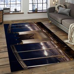 mlb kansas city royals baseball team logo rectangle area rug dark room kcr32