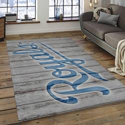 mlb kansas city royals baseball team logo rectangle area rug dark room kcr55