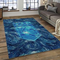 mlb kansas city royals baseball team logo rectangle area rug dark room kcr72