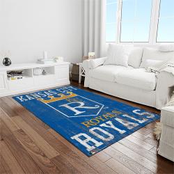 MLB Kansas City Royals Baseball Team Logo Rectangle Area Rug KCR30