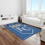 mlb kansas city royals baseball team logo rectangle area rug light room kcr51
