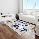 mlb kansas city royals baseball team logo rectangle area rug light room kcr78