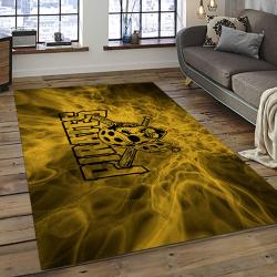 mlb pittsburgh pirates baseball team logo rectangle area rug dark room pp10