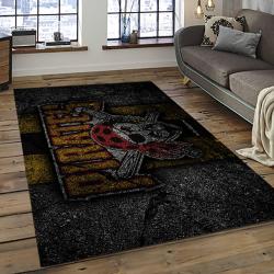 mlb pittsburgh pirates baseball team logo rectangle area rug dark room pp12