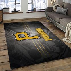 mlb pittsburgh pirates baseball team logo rectangle area rug dark room pp27
