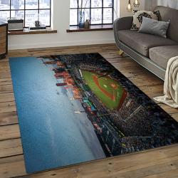mlb pittsburgh pirates baseball team logo rectangle area rug dark room pp37