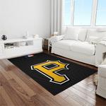 mlb pittsburgh pirates baseball team logo rectangle area rug light room pp28