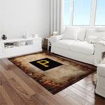 mlb pittsburgh pirates baseball team logo rectangle area rug light room pp34