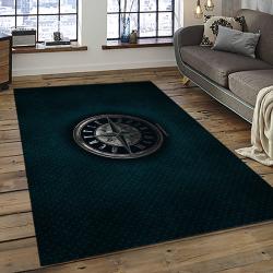 mlb seattle mariners baseball team logo rectangle area rug dark room sm25
