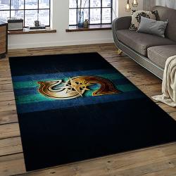 mlb seattle mariners baseball team logo rectangle area rug dark room sm38