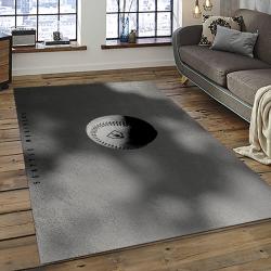 mlb seattle mariners baseball team logo rectangle area rug dark room sm68