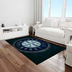 MLB Seattle Mariners Baseball Team Logo Rectangle Area Rug SM16