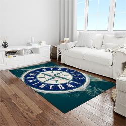 MLB Seattle Mariners Baseball Team Logo Rectangle Area Rug SM17