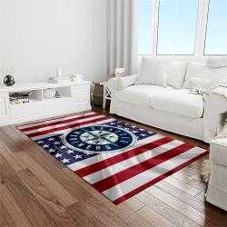 MLB Seattle Mariners Baseball Team Logo Rectangle Area Rug SM20