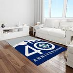 mlb seattle mariners baseball team logo rectangle area rug light room sm33