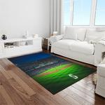 mlb seattle mariners baseball team logo rectangle area rug light room sm35
