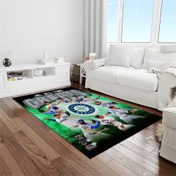 MLB Seattle Mariners Baseball Team Logo Rectangle Area Rug SM47