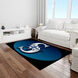 MLB Seattle Mariners Baseball Team Logo Rectangle Area Rug SM57