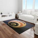 mlb seattle mariners baseball team logo rectangle area rug light room sm61