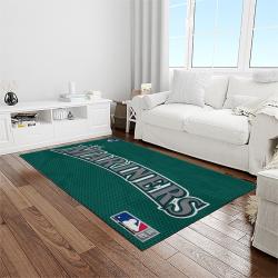 MLB Seattle Mariners Baseball Team Logo Rectangle Area Rug SM62