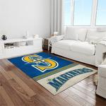 mlb seattle mariners baseball team logo rectangle area rug light room sm66