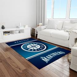MLB Seattle Mariners Baseball Team Logo Rectangle Area Rug SM73