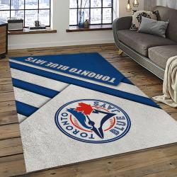 mlb toronto blue jays baseball team logo rectangle area rug dark room tbj05