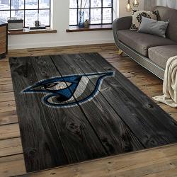 mlb toronto blue jays baseball team logo rectangle area rug dark room tbj12