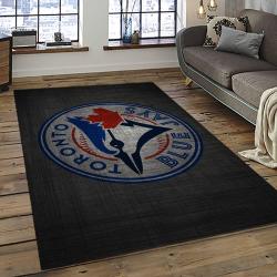 mlb toronto blue jays baseball team logo rectangle area rug dark room tbj31