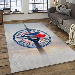 mlb toronto blue jays baseball team logo rectangle area rug dark room tbj35