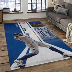 mlb toronto blue jays baseball team logo rectangle area rug dark room tbj38
