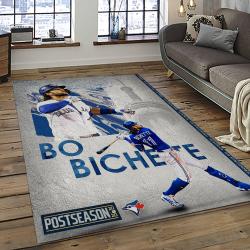 mlb toronto blue jays baseball team logo rectangle area rug dark room tbj39